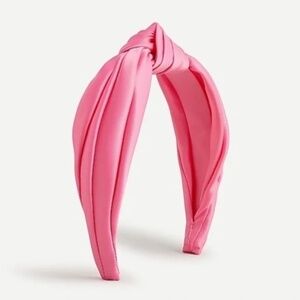 J. Crew Pink Satin Knot Turban  Headband